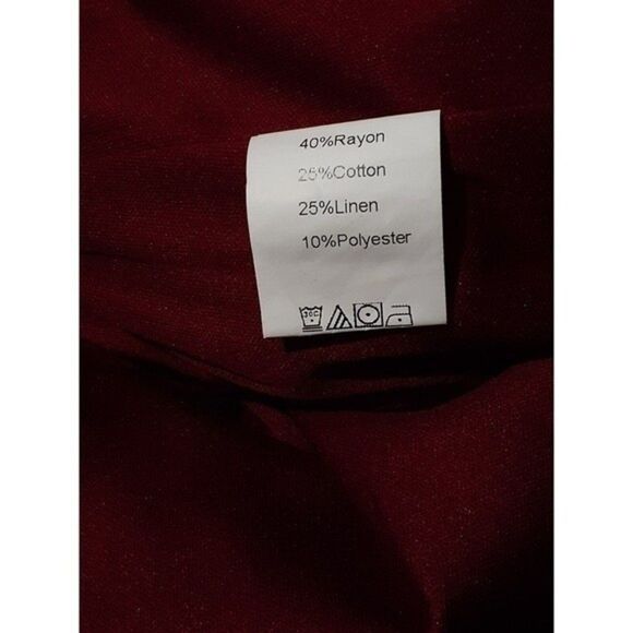 Princess Polly The Villa Mini Dress Burgundy Faux Wrap Puff Long Sleeves Sz 12 - Picture 9 of 9